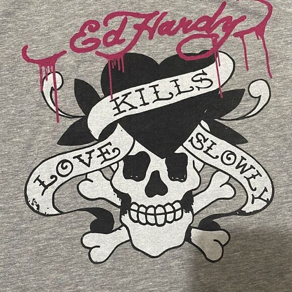 Nwt Ed hardy cropped top size XL - Picture 1 of 4